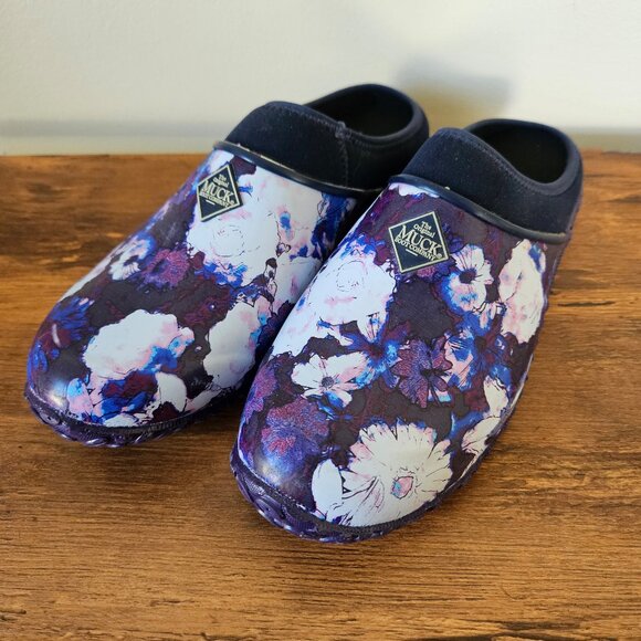 Muck Boots Shoes - Muck Boots Women’s Muckster II Clog Shoe Garden Rain Wellie’s Purple Floral 10